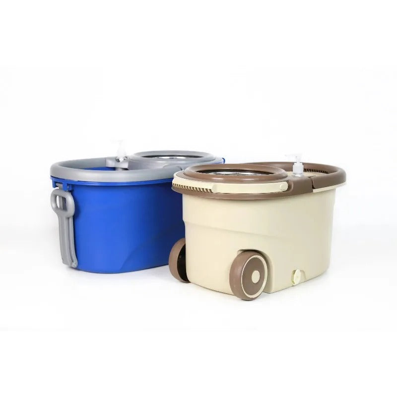 Primo Magic Spin Mop with Wheeler – 360° Microfiber Head with Wheels Bucket