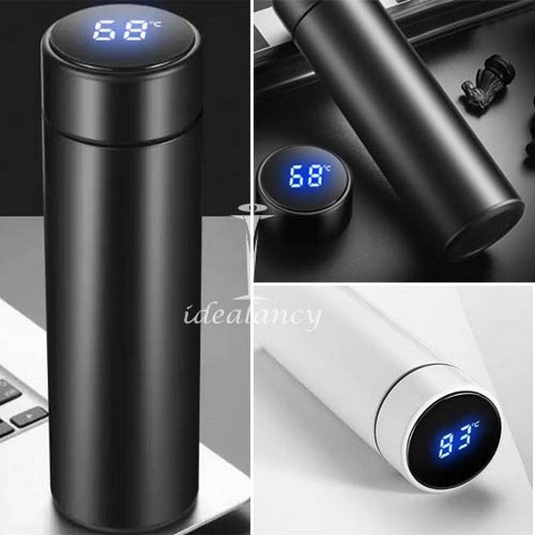 Temperature Display Vacuum Insulated Water Bottle Thermo Flask Made of Premium Stainless