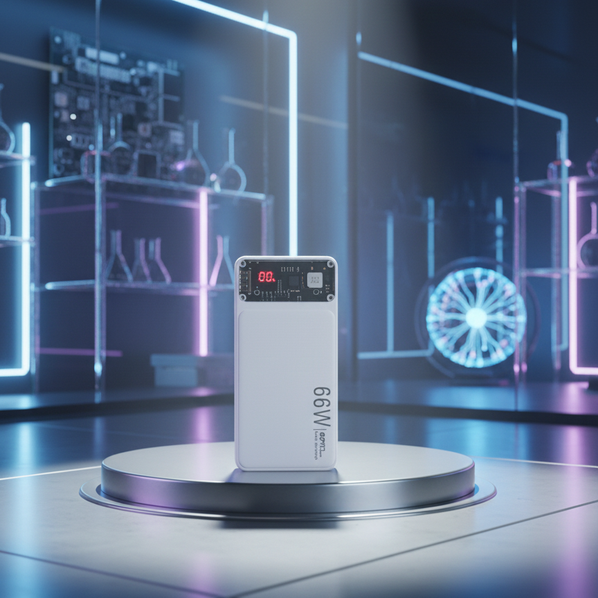 66W Transparent Digital Display Power Bank 20,000mAh Ultra-Fast Charge