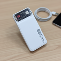 66W Transparent Digital Display Power Bank 20,000mAh Ultra-Fast Charge