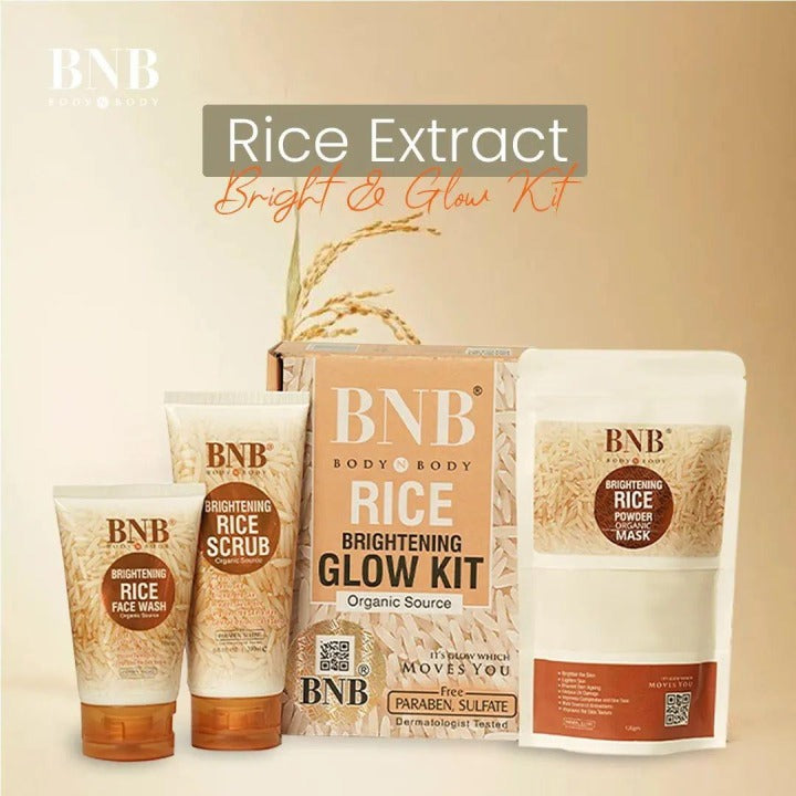 Bnb 3 In 1 Rice Extract Kit Brightening Hydrating And Skin